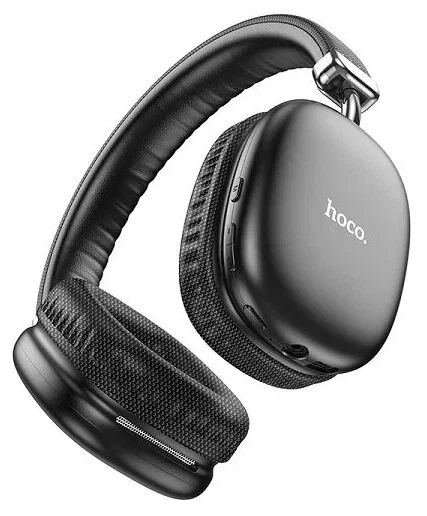 Bluetooth гарнитура HOCO W35 BT5.3, 3,5 мм, MicroSD, накладная, громкость /- (черный) - 1