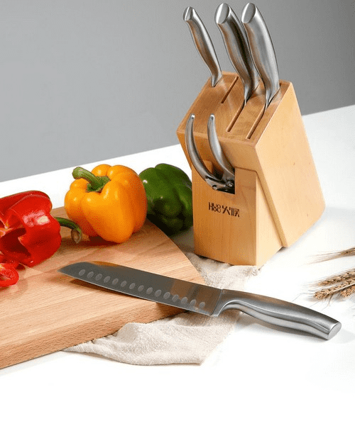 Установка ножей Xiaomi Huo Hou Nano Steel Knife в подставку